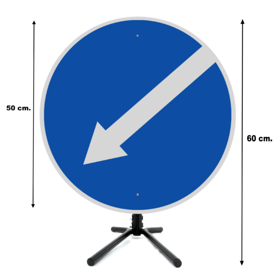 Pastatomas, mobilus, surenkamas kelio ženklas "Rodyklė"