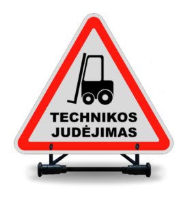 Sulankstomas kelio ženklas "Technikos Judėjimas"