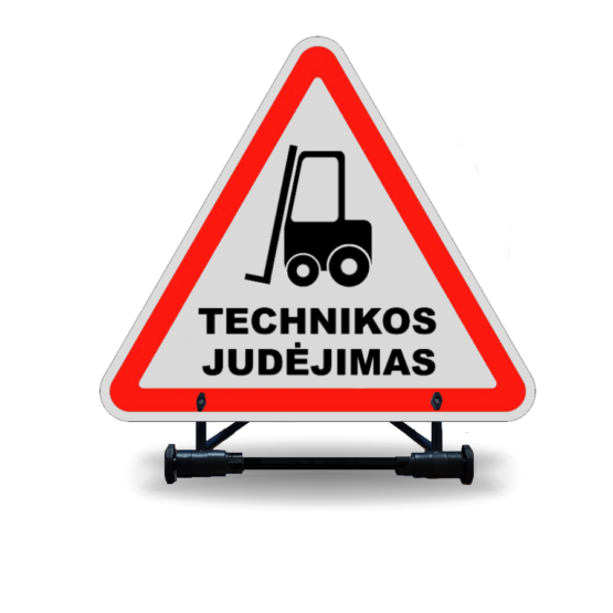 Sulankstomas kelio ženklas "Technikos Judėjimas"