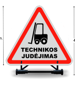 Sulankstomas kelio ženklas "Technikos Judėjimas"