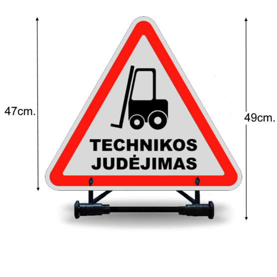 Sulankstomas kelio ženklas "Technikos Judėjimas"