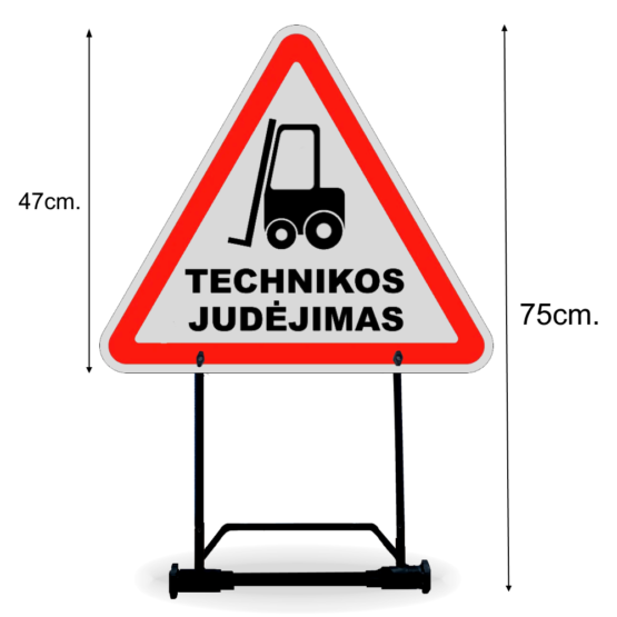 Sulankstomas kelio ženklas "Technikos Judėjimas"