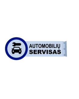 Šoninis Kelio Ženklas "Automobilių Servisas" kairė