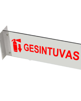 Šoninis ženklas "Gesintuvas" su tvirtinimo konstrukcija