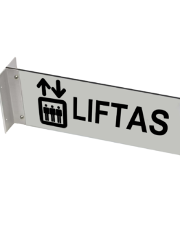 Šoninis ženklas "LIftas" su tvirtinimo konstrukcija