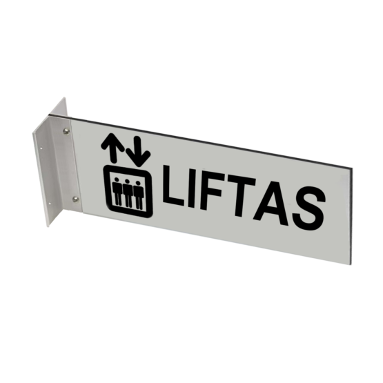 Šoninis ženklas "LIftas" su tvirtinimo konstrukcija