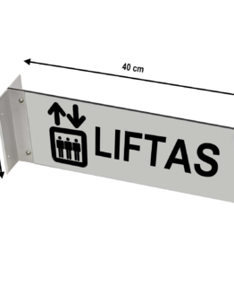 Šoninis ženklas "LIftas" su tvirtinimo konstrukcija