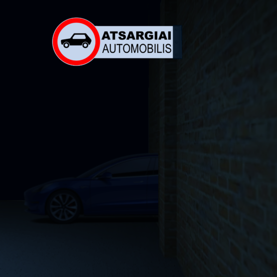 Šoninis Kelio Ženklas "Atsargiai Automobilis" kairė.