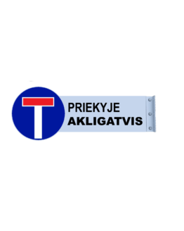 Šoninis Kelio Ženklas "Priekyje Akligatvis" kairė