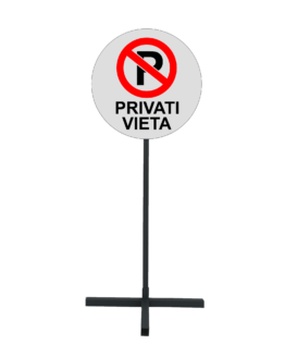 Pastatomas ženklas "Privati Vieta"