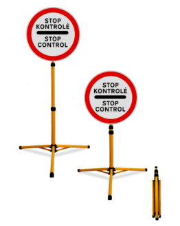 Teleskopinis ženklas "STOP-kontrolė"