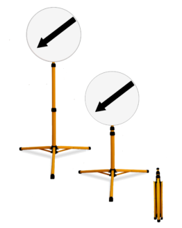 Teleskopinis ženklas "Rodyklė baltame fone"