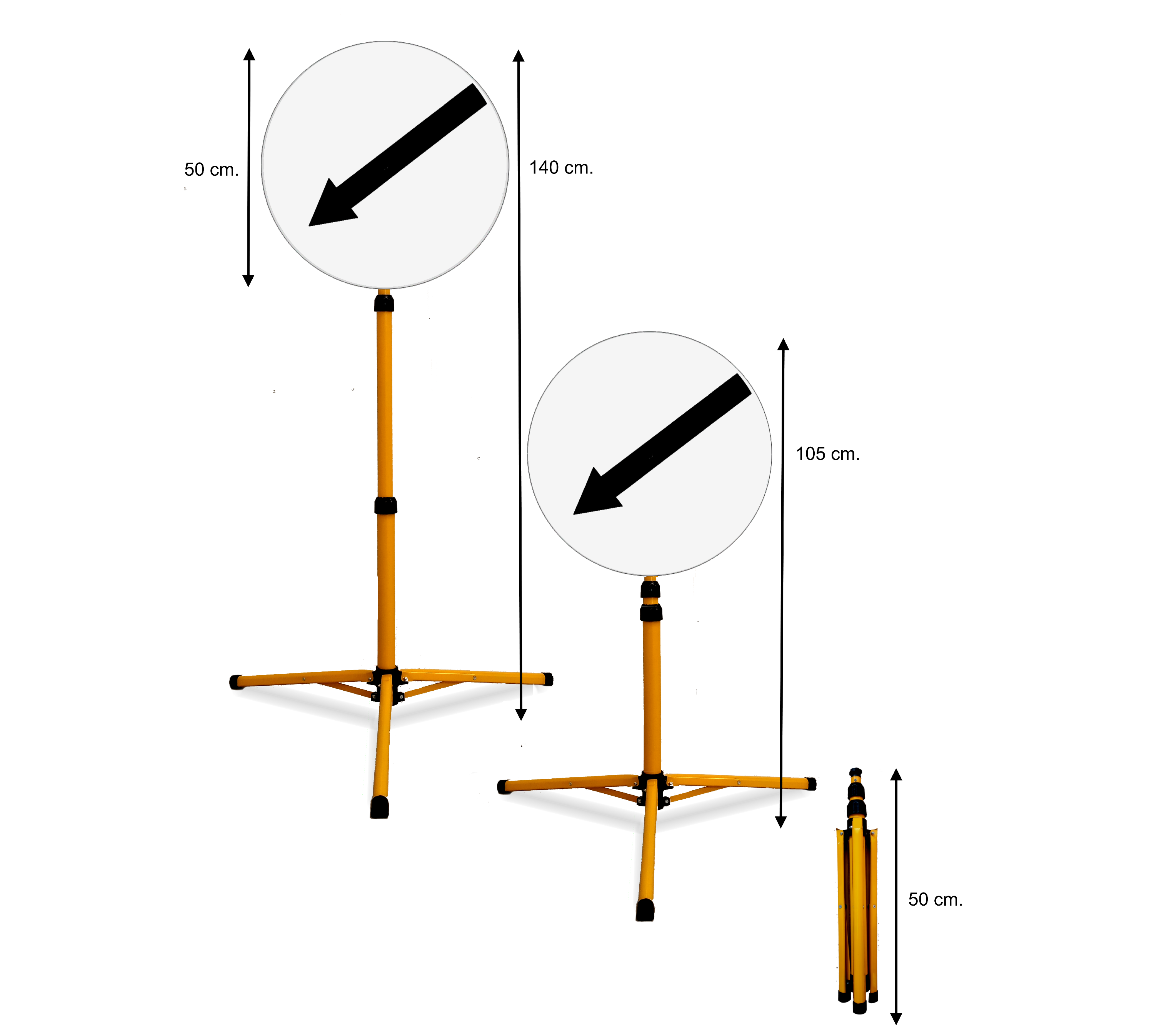 Teleskopinis ženklas "Rodyklė baltame fone" Teleskopinis ženklas "Rodyklė baltame fone"