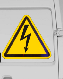 Magnetinis Ženklas "Aukšta Įtampa Elektros Smūgio Pavojus"